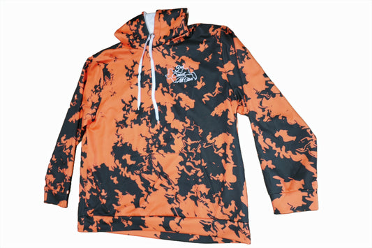 Sweatshirt, Orange and Black Camo, Logos Front and Back image 0